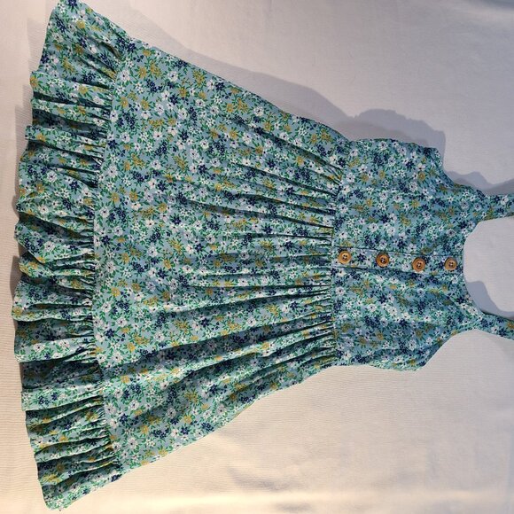 Zunie Blue Floral Sleeveless Sun Dress, Size S (7/8) - C001 - Picture 8 of 10